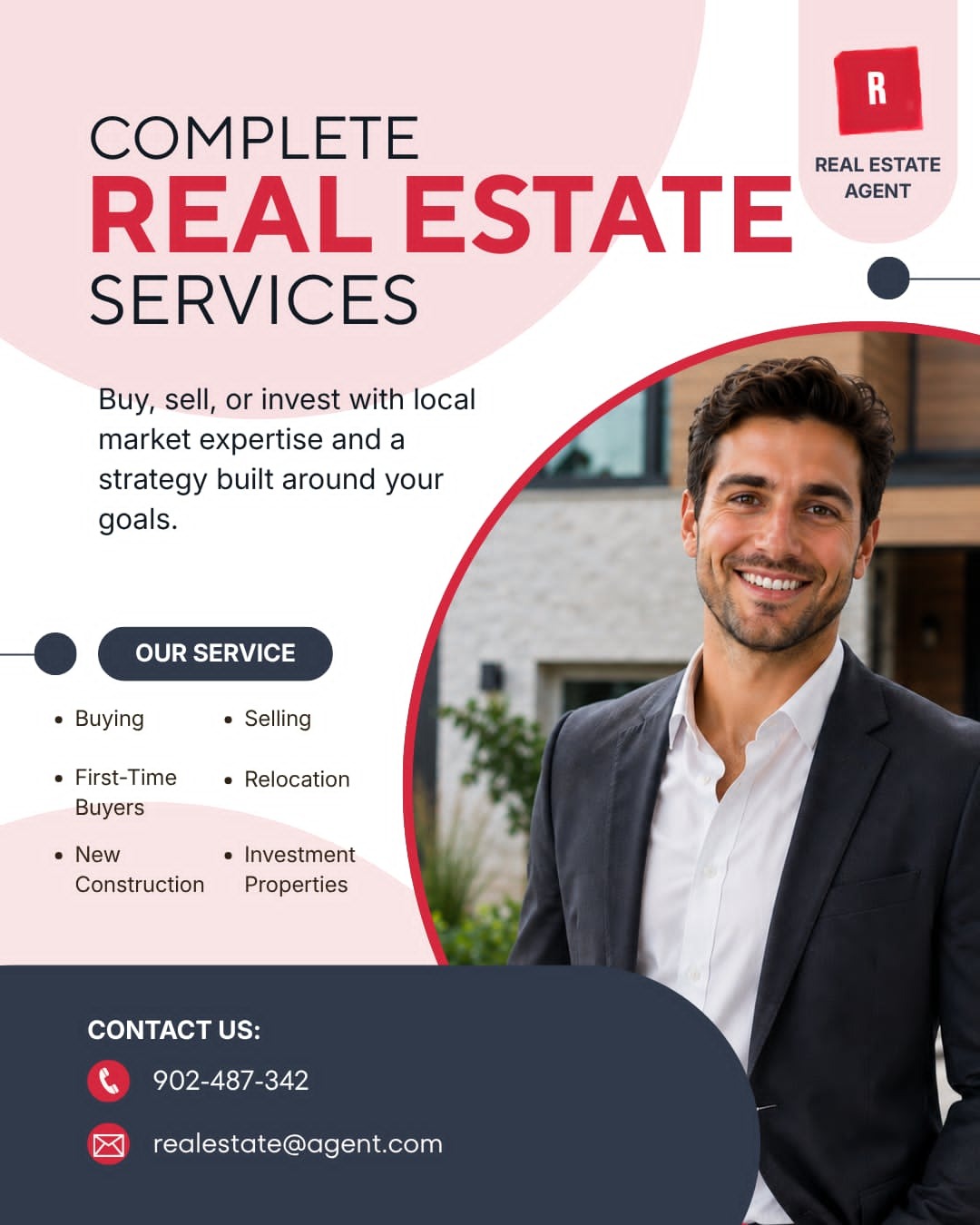 Complete real estate services — buying, selling, first-time buyers, relocation, new construction, investment properties