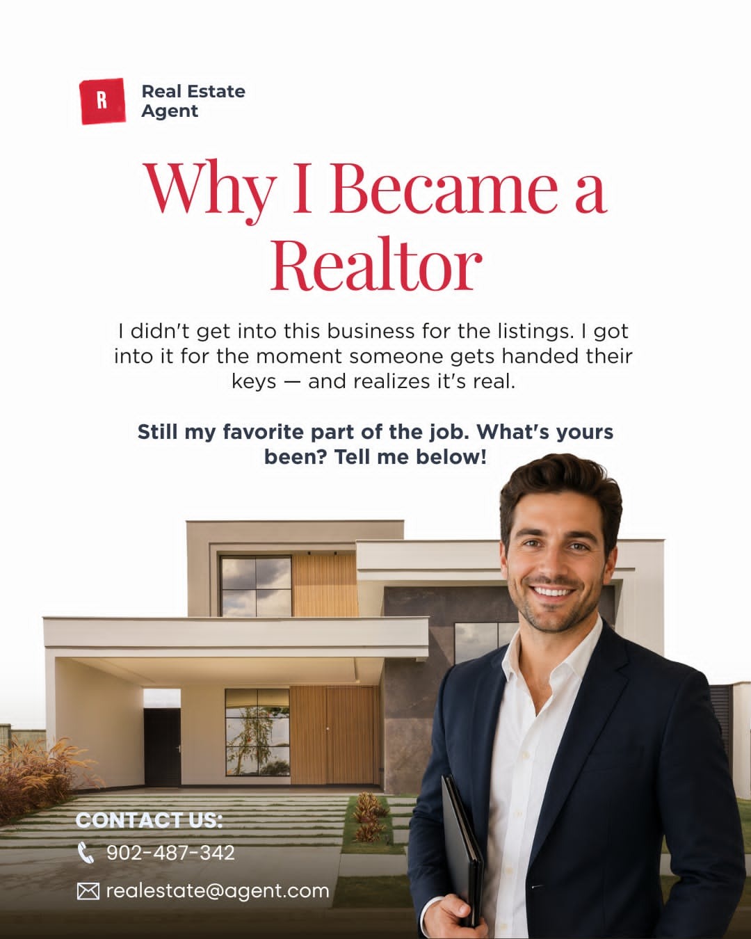 Why I became a Realtor — personal brand post